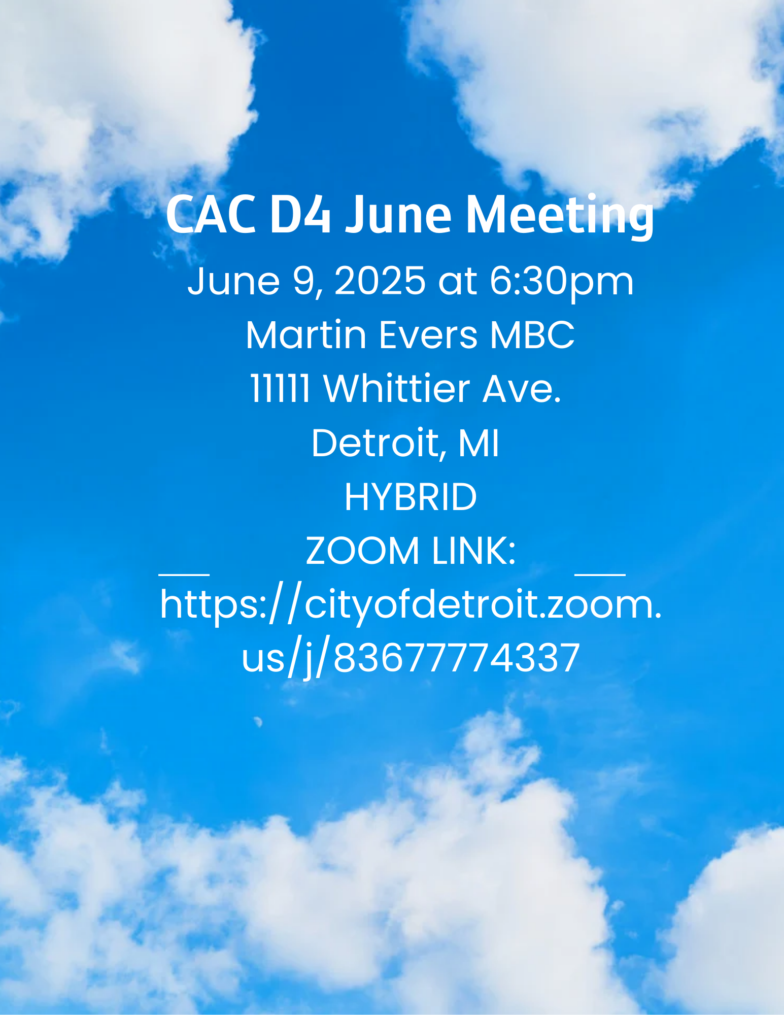 June 2025 meeting flyer